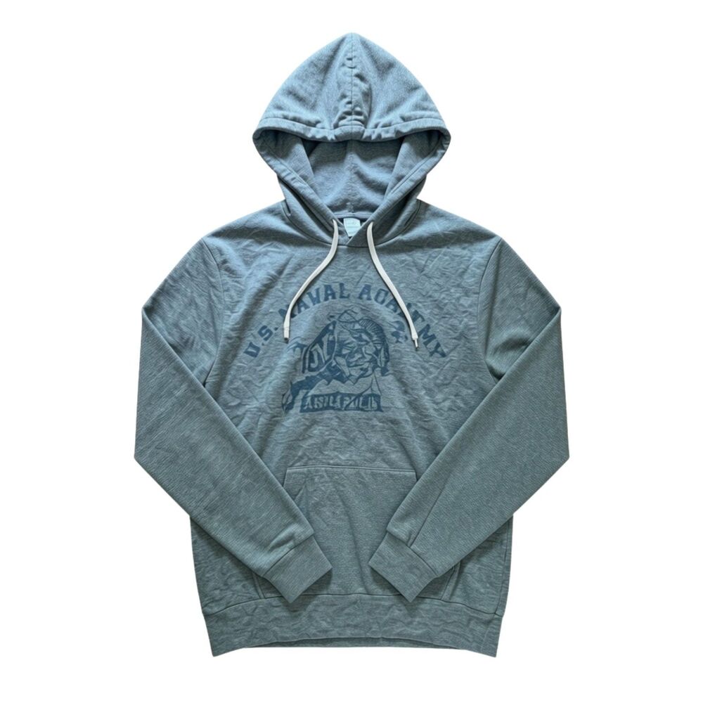 Alternative Apparel Men's Naval Academy Hoodie Sweatshirt Medium Heather Gray